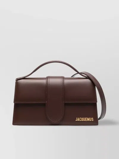 Jacquemus Bambino Cross-body Bag Adjustable Strap In Brown