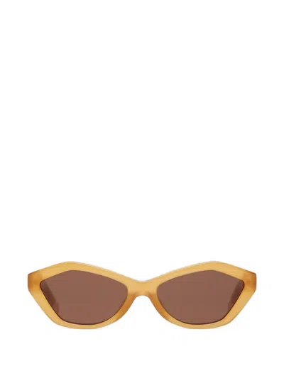 Jacquemus Bambino Geometric-frame Sunglasses In Burgundy