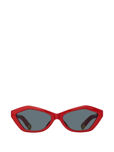 Jacquemus Bambino Geometric Sunglasses In Red