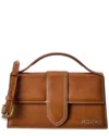 Jacquemus Bambino Large Leather Shoulder Bag In Brown