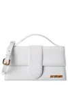 Jacquemus Bambino Large Leather Shoulder Bag In White