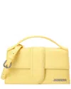Jacquemus Bambino Large Leather Shoulder Bag In Yellow