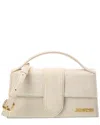 Jacquemus Bambino Large Linen Shoulder Bag In Neutral
