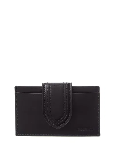 Jacquemus Bambino Leather Card Case In Black