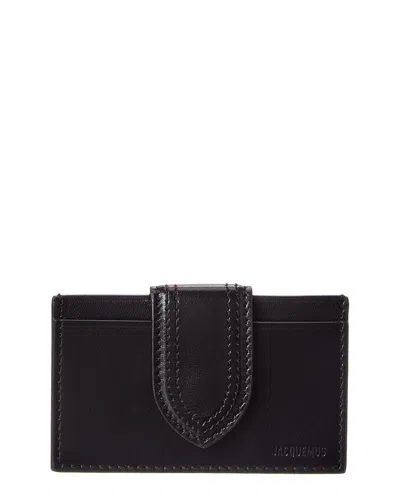 Jacquemus Bambino Leather Card Case In Black