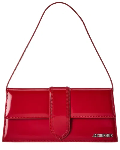 Jacquemus Bambino Long Leather Shoulder Bag In Red