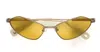 Jacquemus Bambino Metal - Matt Putty / Amber Lens Sunglasses In Yellow
