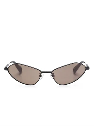 Jacquemus Bambino Metal Sunglasses In 黑色