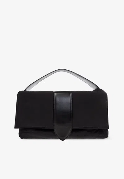 Jacquemus Bambino Nylon Top Handle Bag In Black