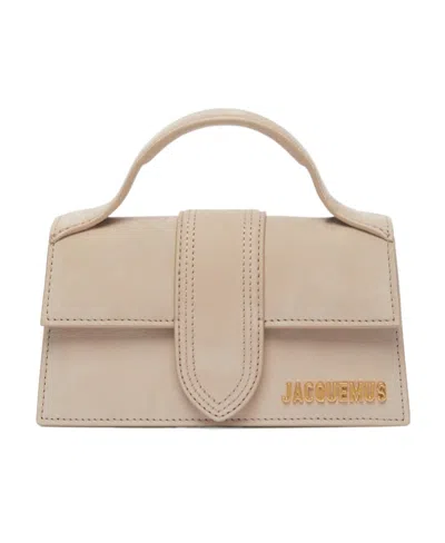 Jacquemus Bambino Series Logo Satchel In Nude