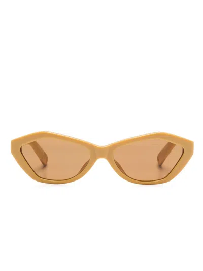 Jacquemus Bambino Sunglasses In 黄色