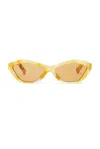 Jacquemus Bambino Cat-eye Acetate Sunglasses In Yellow