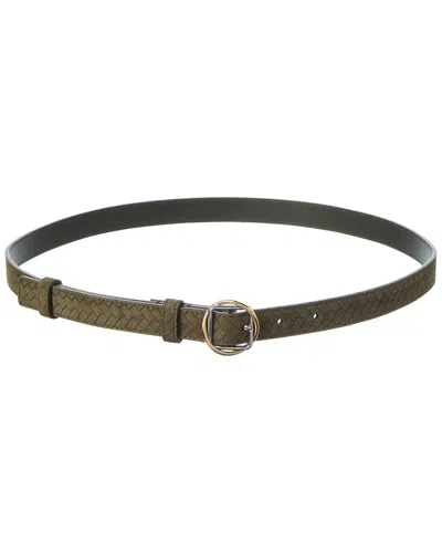 Jacquemus Bambino Woven Suede Belt In Brown