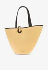 Jacquemus Bambola Asymmetric Bucket Bag In Sand