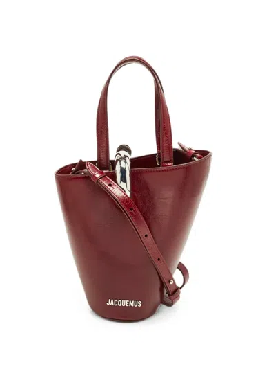 Pre-owned Jacquemus Bambola Le Petit Bucket Bag In Red