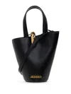 Jacquemus Le Petit Bambola Leather Top Handle Bag In Black
