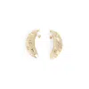 Jacquemus Banana Earrings With Rhinestones In Gold