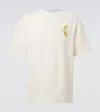 Jacquemus Le T-shirt Banane White Crewneck T-shirt With Logo Detail On The Front In Cotton Man In Weiss