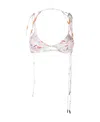 Jacquemus Barco Bead-embellished Bikini Top In White