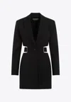 Jacquemus 'la Robe Bari' Black Single-breasted Jacket With Cut-out In Black