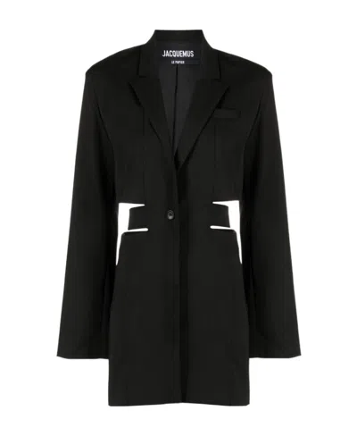 JACQUEMUS CUT-OUT DETAILED BLAZER DRESS