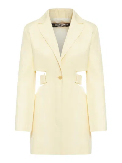 Jacquemus Bari Dress In Pale Yellow