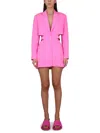 Jacquemus Pink Le Raphia 'la Robe Bari' Minidress In Rosa