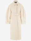 Jacquemus Le Trench Bari Belted Coat In Off-white