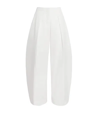 Jacquemus Barrel Ovalo Trousers In White