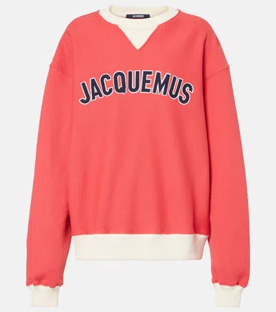 Jacquemus Baseball Cotton Jersey Sweatshirt In Red