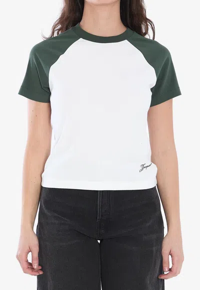 Jacquemus Baseball Cropped T-shirt In White