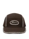 Jacquemus Baseball-stitching Cap In Brown