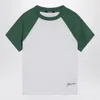 Jacquemus Cotton Blend T-shirt With Contrasting Raglan Sleeves In Green