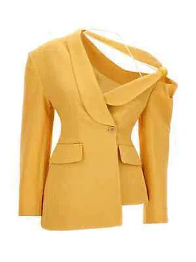 Pre-owned Jacquemus 'baska' Blazer Jacket 34 Fr In Yellow