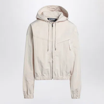 Jacquemus Bateau Ivory Windbreaker Jacket In Purple