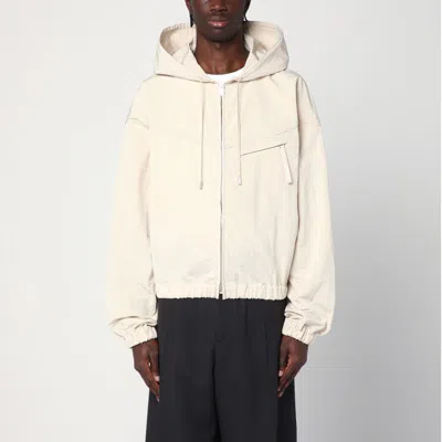 JACQUEMUS BATEAU IVORY WINDBREAKER JACKET