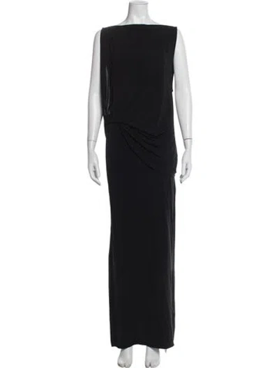 Pre-owned Jacquemus Bateau Neckline Long Dress W/ Tags In Black