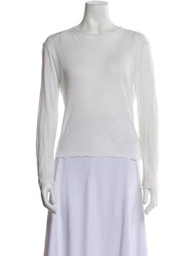 Pre-owned Jacquemus Bateau Neckline Long Sleeve T-shirt In White