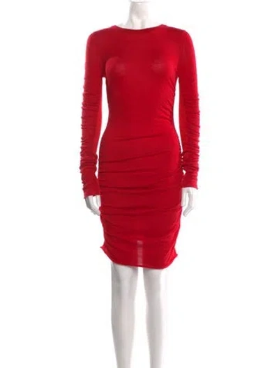 Pre-owned Jacquemus Bateau Neckline Mini Dress In Red