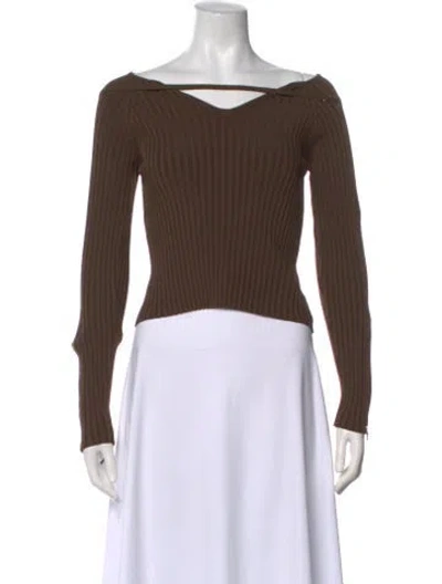Pre-owned Jacquemus Bateau Neckline Sweater In Brown