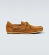 Jacquemus 'les Batto' Brown Loafers With Crocodile Effect And Logo Imprinted On The Heel In Beige