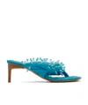 Jacquemus Bead-embellished 70mm Heeled Sandals In Blue