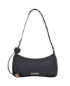 Jacquemus Beaded Detail Shoulder Bag In Black