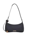 Jacquemus Beaded Detail Shoulder Bag In Black