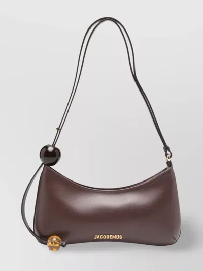 Jacquemus Beaded Strap Shoulder Bag With Contrast Lining