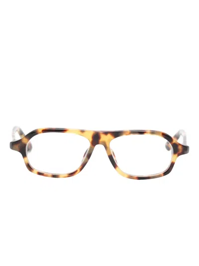 Jacquemus Bécane Pilot-frame Glasses In Brown