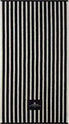 Jacquemus Beige & Black La Croisière 'the Rayures' Beach Towel In Black