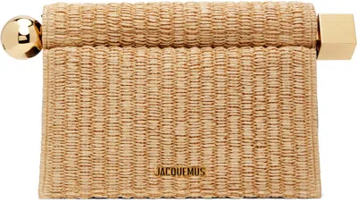 Jacquemus Beige & Black La Croisière 'the Rond Carré' Pouch