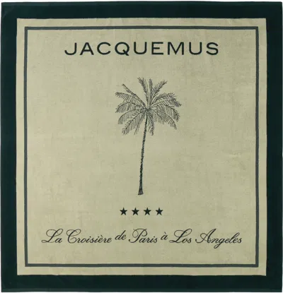 Jacquemus Beige & Green La Croisière 'the Croisière' Beach Towel