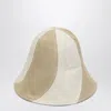 Jacquemus Beige And White Canvas Bob Hat In Beige